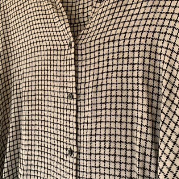 Madewell Checkered Bell Sleeved Blouse - Picture 2 of 4